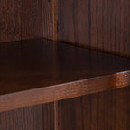 Mid-Century Modern Home Accent Wood Glass Paned Cabinet