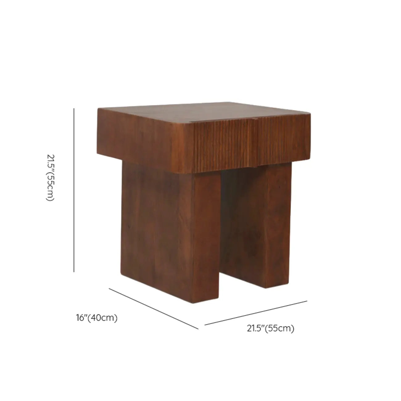 Modern Natural Wood Dual-Pedestal Drawer Nightstand