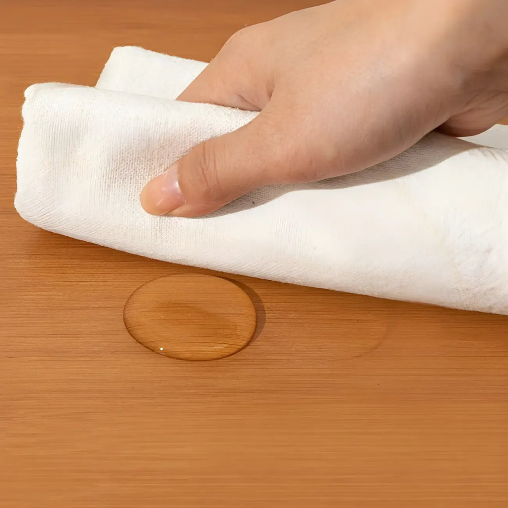 Traditional Wood 2-Drawer Glass Door Nightstand Brown