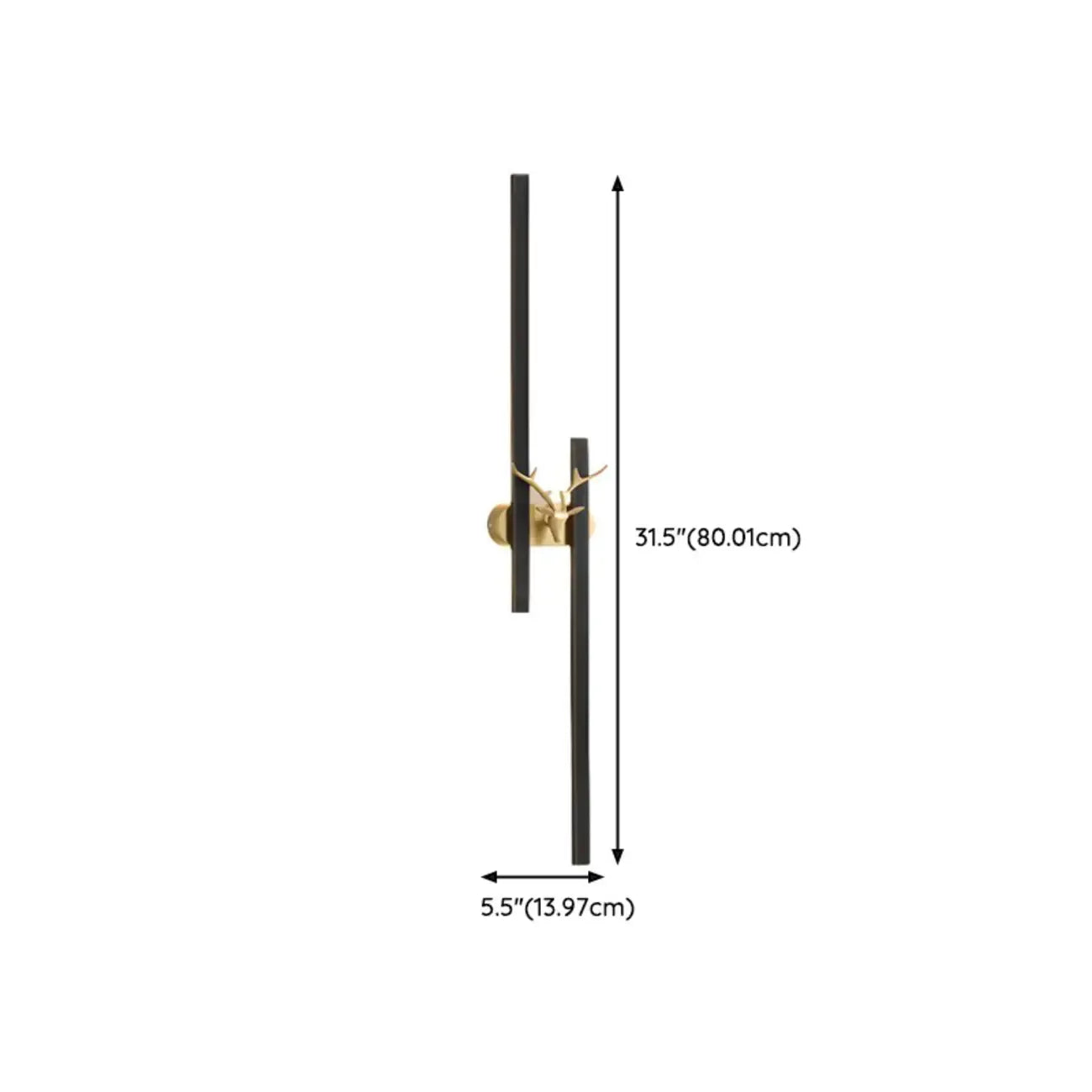 Modern Linear 2-Light LED Wall Sconce Dimmable for Indoor