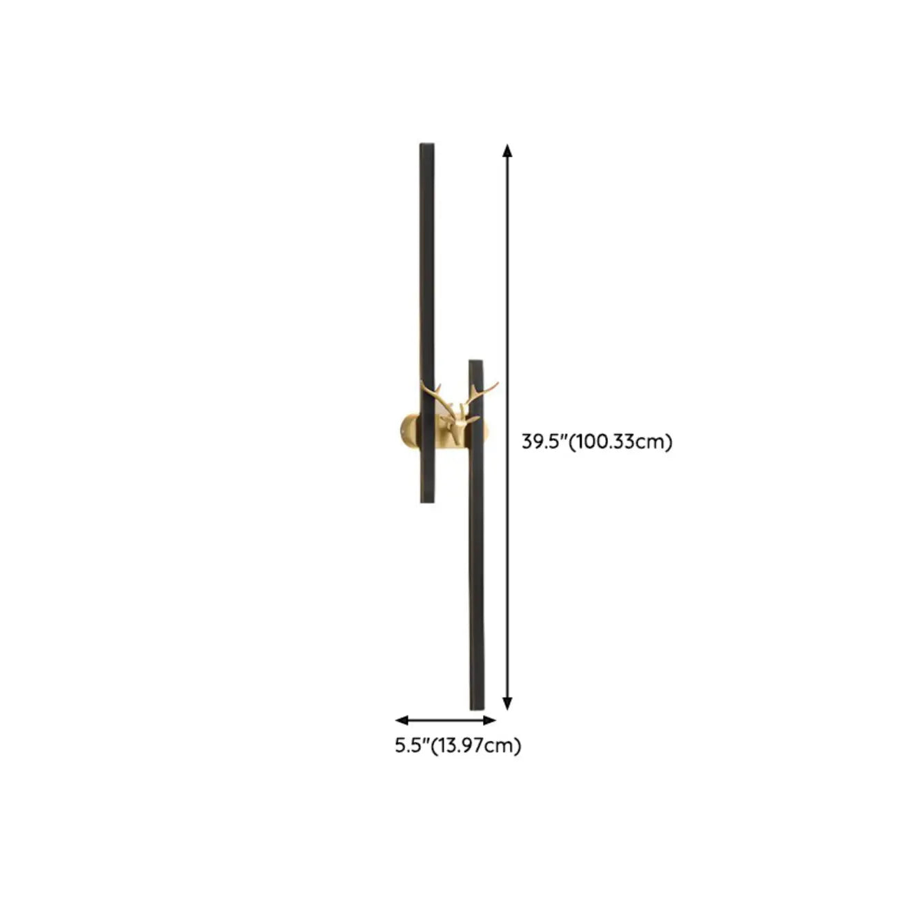 Modern Linear 2-Light LED Wall Sconce Dimmable for Indoor