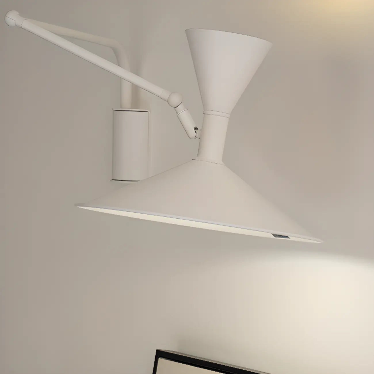 Modern White Plug-In Adjustable Wall Sconce in 2-Light