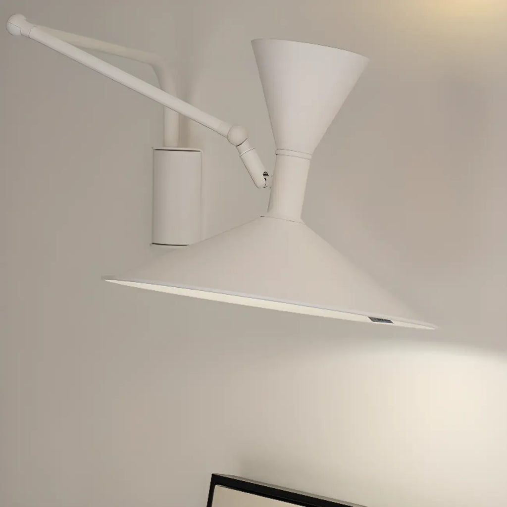 Modern White Plug-In Adjustable Wall Sconce in 2-Light