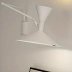 Modern White Plug-In Adjustable Wall Sconce in 2-Light