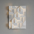 Art Decor White Geometric Metal LED Wall Sconce with Remote