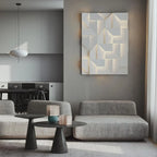 Art Decor White Geometric Metal LED Wall Sconce with Remote