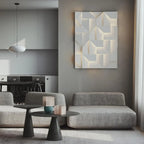 Art Decor White Geometric Metal LED Wall Sconce with Remote