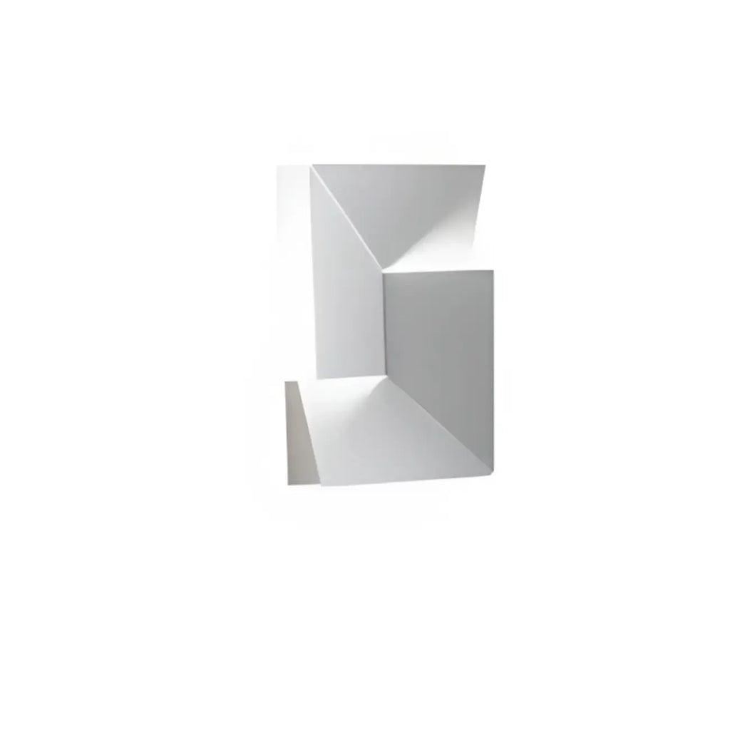 Art Decor White Geometric Metal LED Wall Sconce with Remote