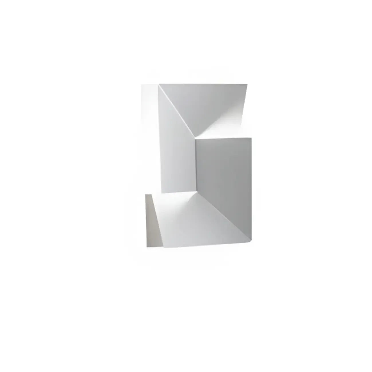 Art Decor White Geometric Metal LED Wall Sconce with Remote