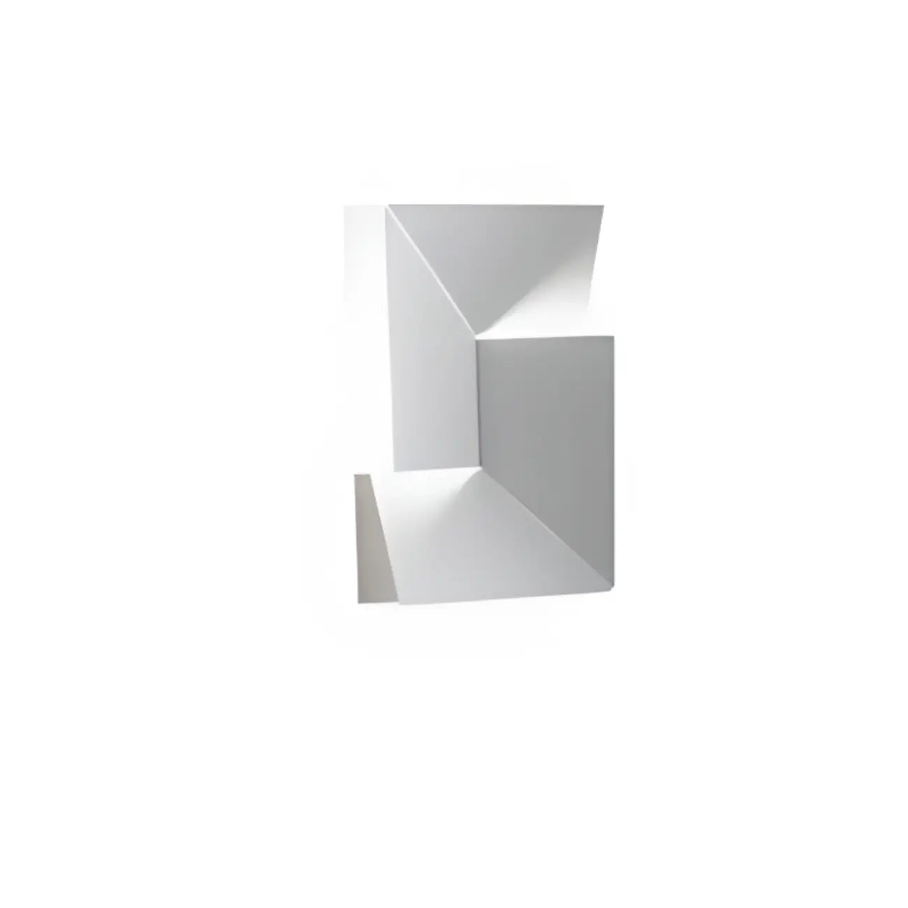 Art Decor White Geometric Metal LED Wall Sconce with Remote