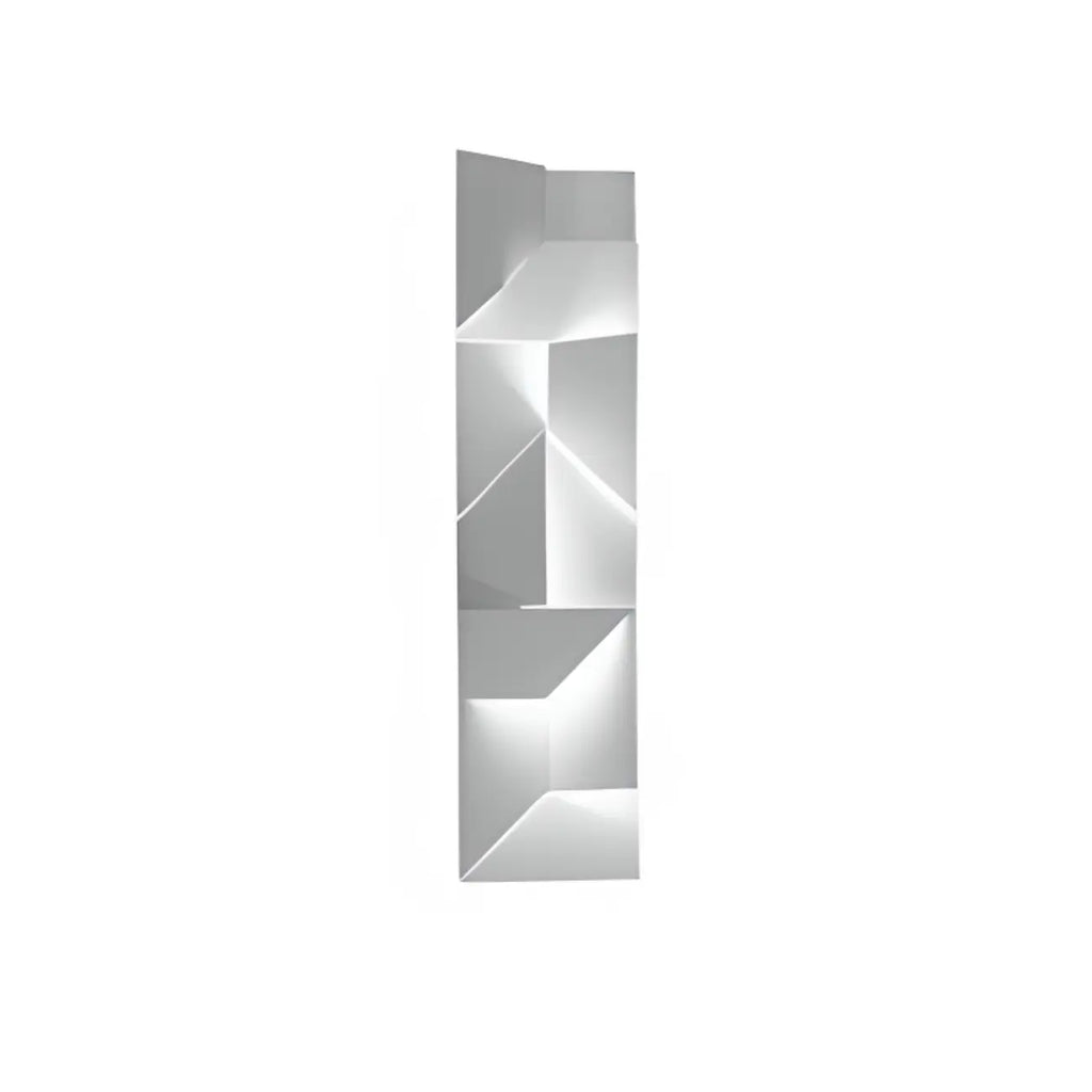 Art Decor White Geometric Metal LED Wall Sconce with Remote