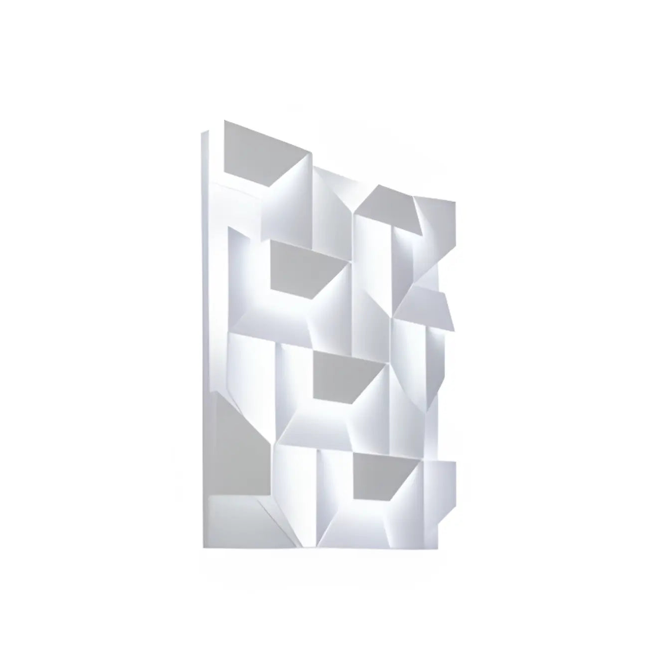 Art Decor White Geometric Metal LED Wall Sconce with Remote