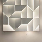 Art Decor White Geometric Metal LED Wall Sconce with Remote