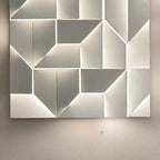 Art Decor White Geometric Metal LED Wall Sconce with Remote
