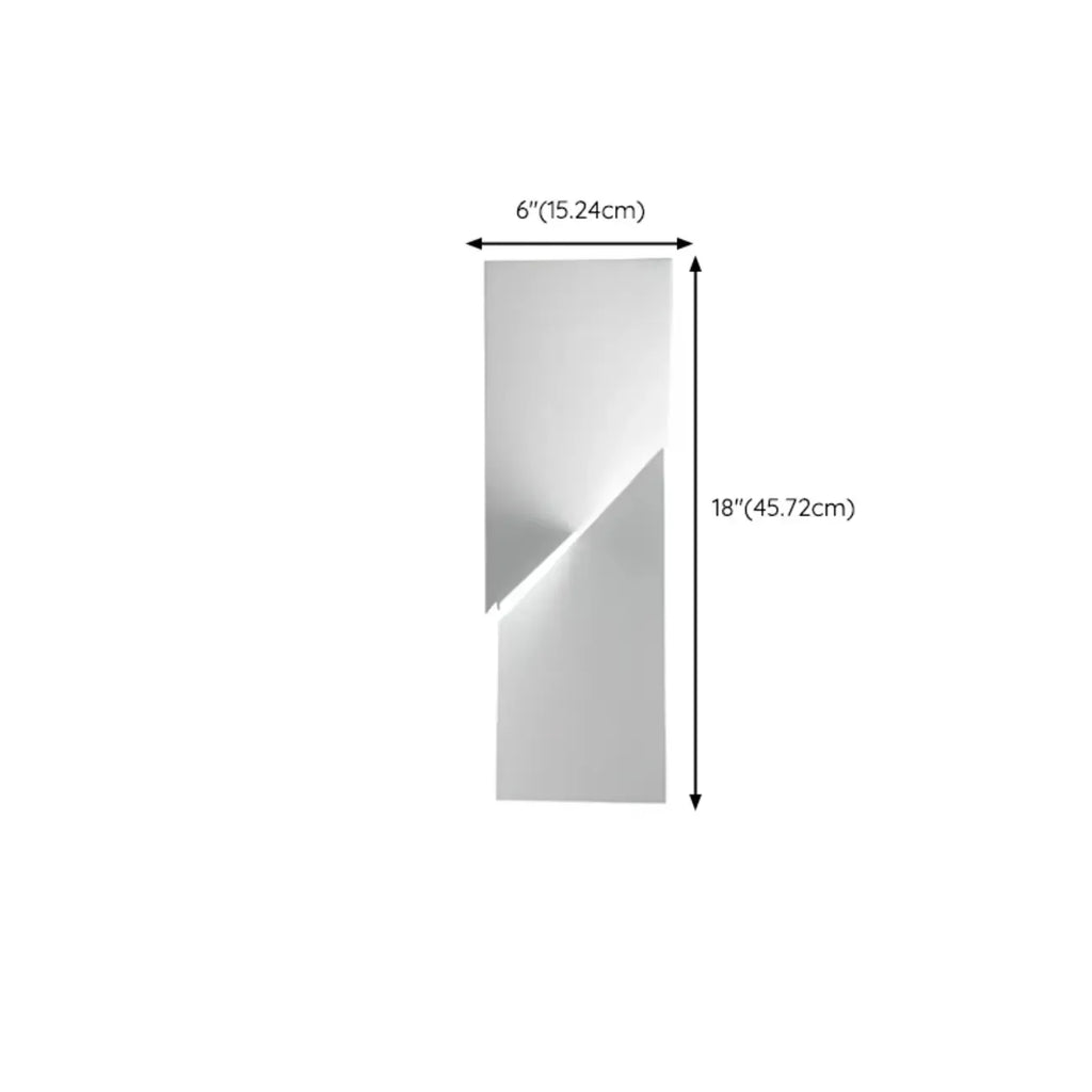 Art Decor White Geometric Metal LED Wall Sconce with Remote