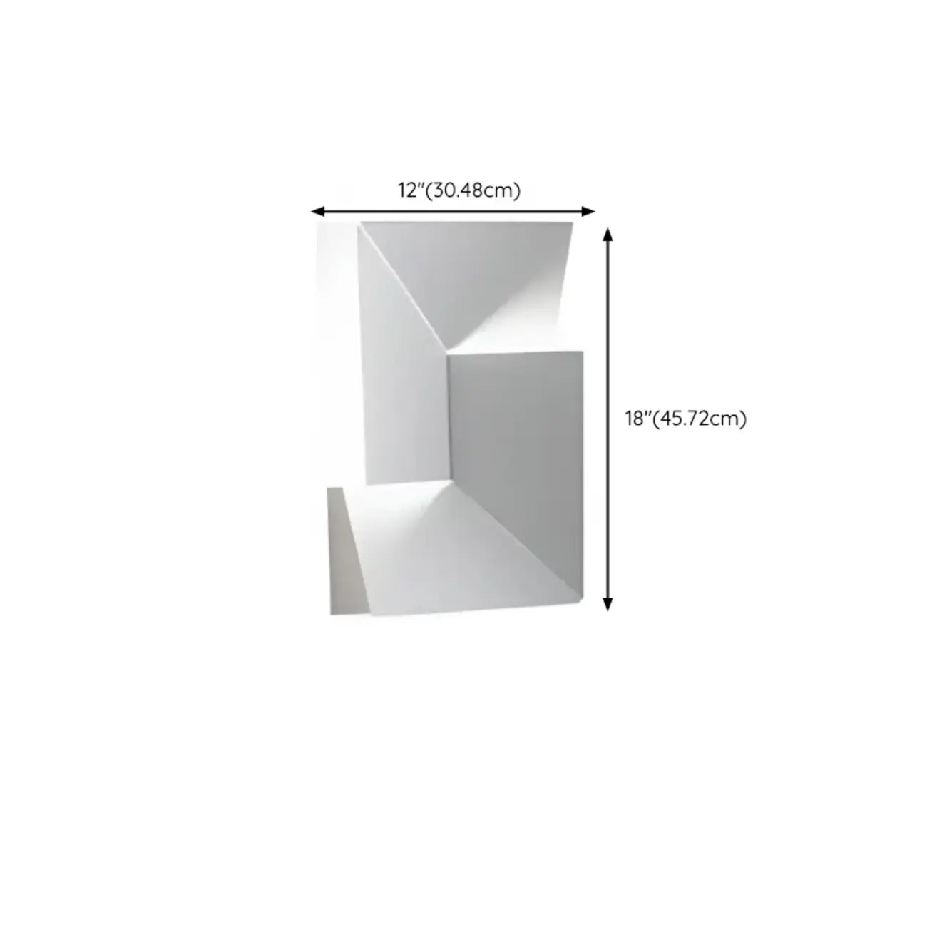 Art Decor White Geometric Metal LED Wall Sconce with Remote