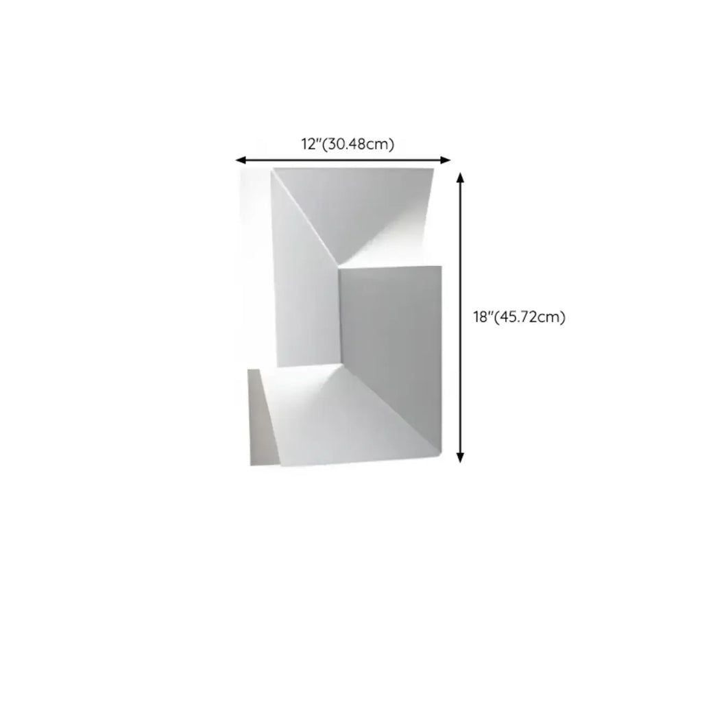 Art Decor White Geometric Metal LED Wall Sconce with Remote
