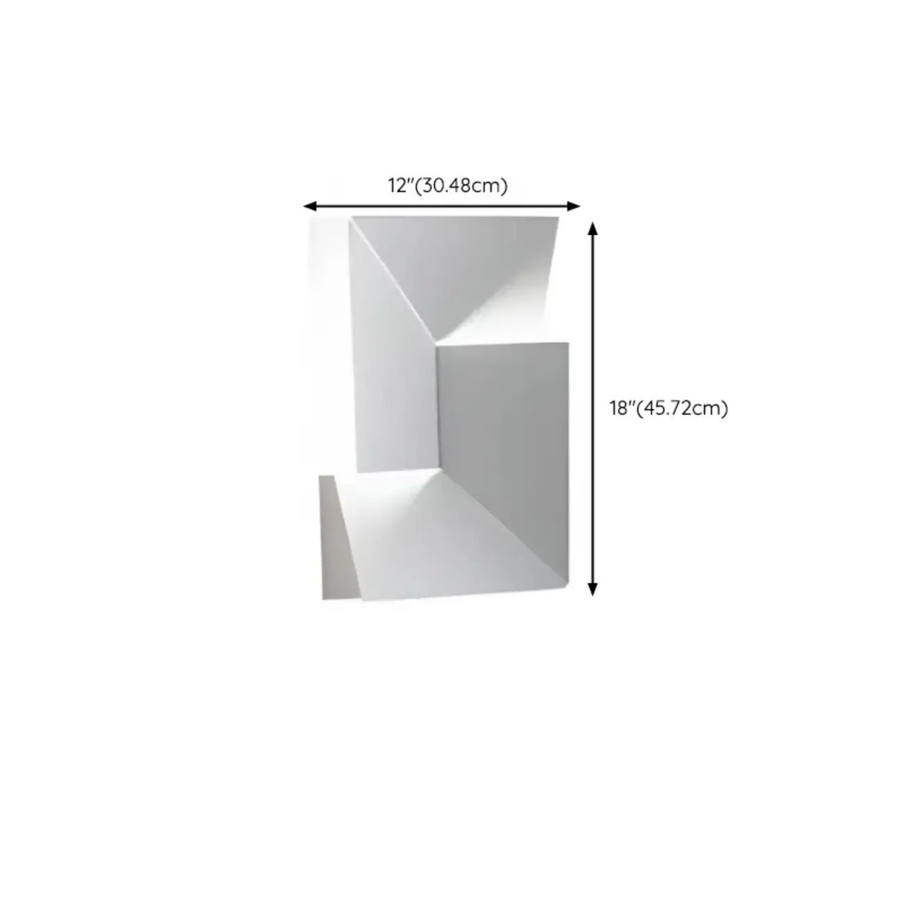 Art Decor White Geometric Metal LED Wall Sconce with Remote