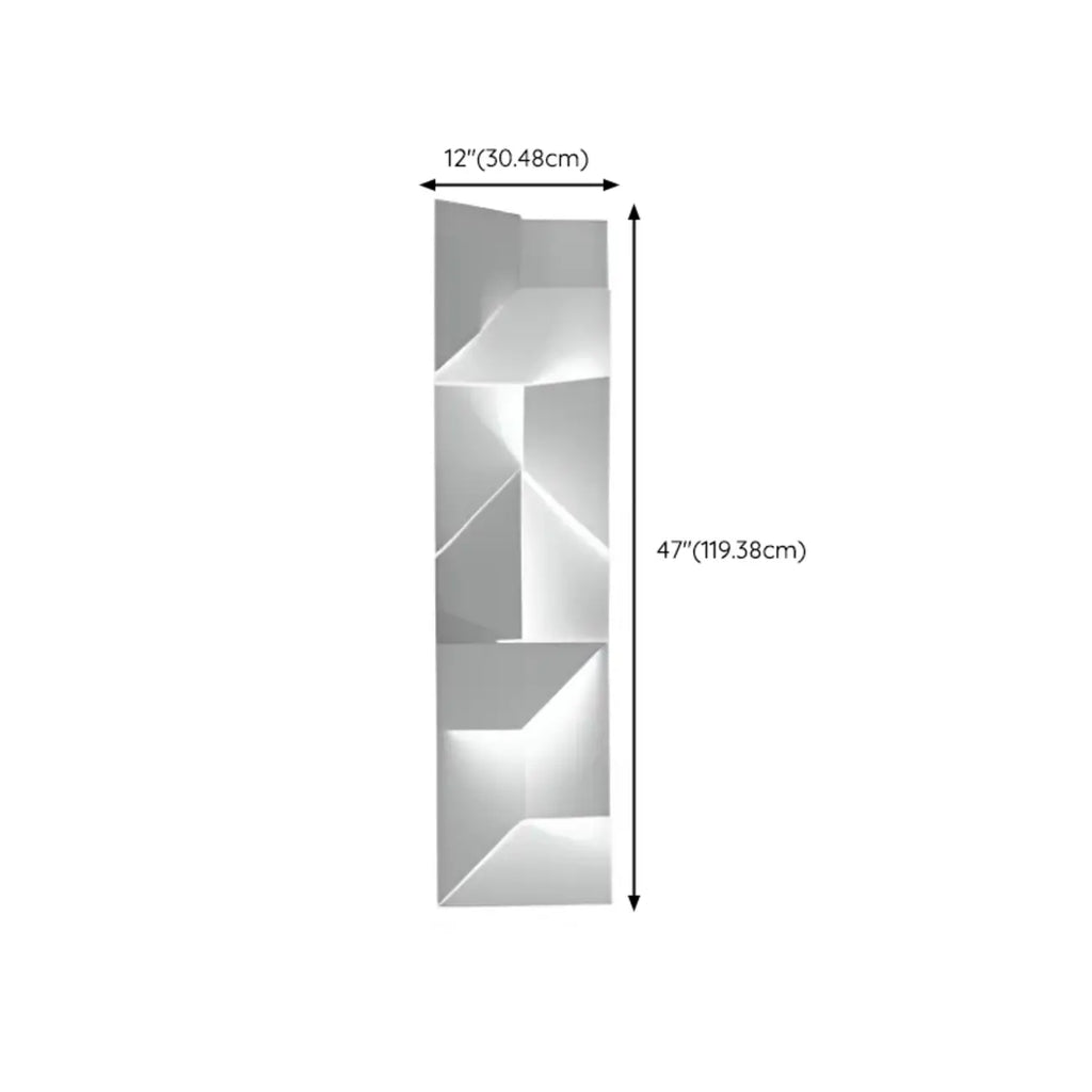 Art Decor White Geometric Metal LED Wall Sconce with Remote