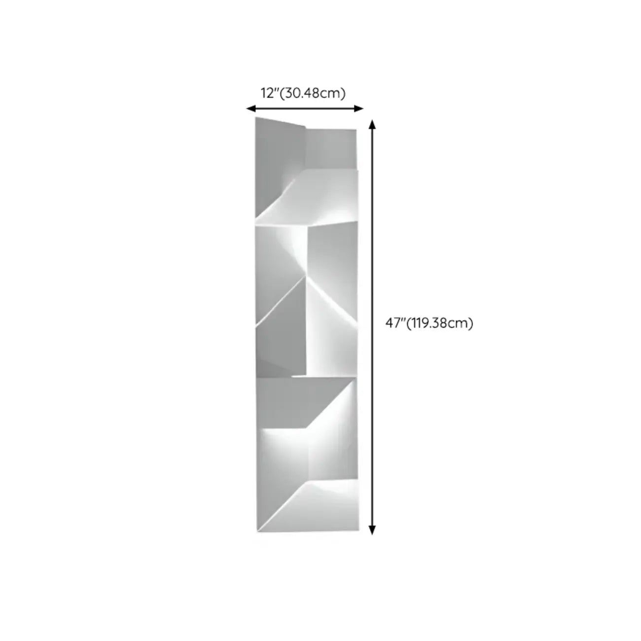 Art Decor White Geometric Metal LED Wall Sconce with Remote