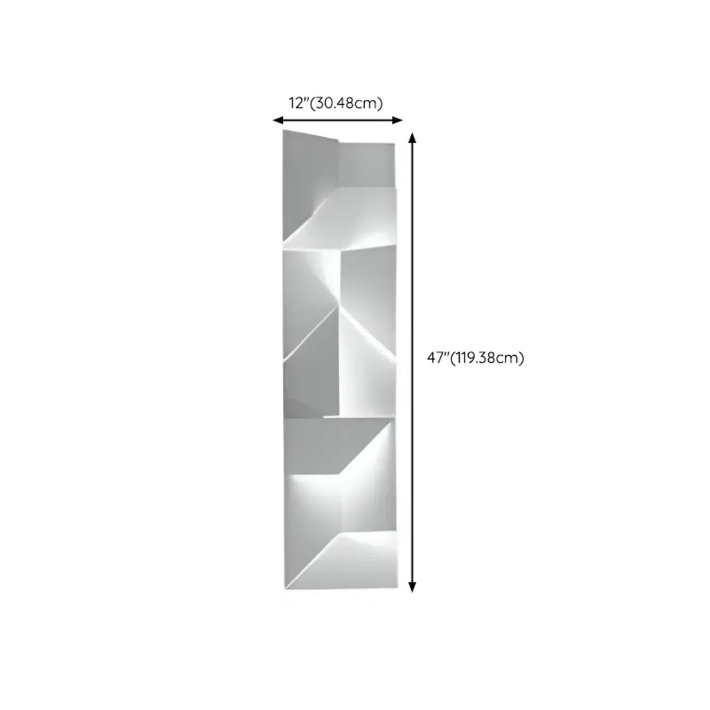 Art Decor White Geometric Metal LED Wall Sconce with Remote
