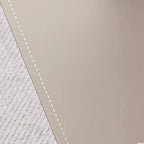 HomeyFad Square Leather Top C-Shape Metal Side Table