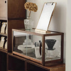 Wooden Glass Tabletop Display Cabinet for Home Decor