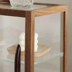 Wooden Glass Tabletop Display Cabinet for Home Decor