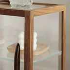 Wooden Glass Tabletop Display Cabinet for Home Decor