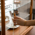 Wooden Glass Tabletop Display Cabinet for Home Decor
