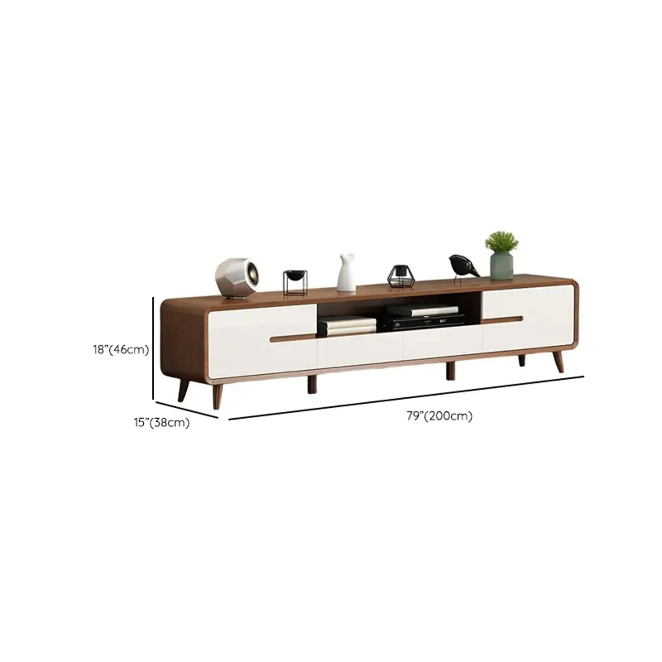 Modern wooden TV cabinet Chinese style storage
