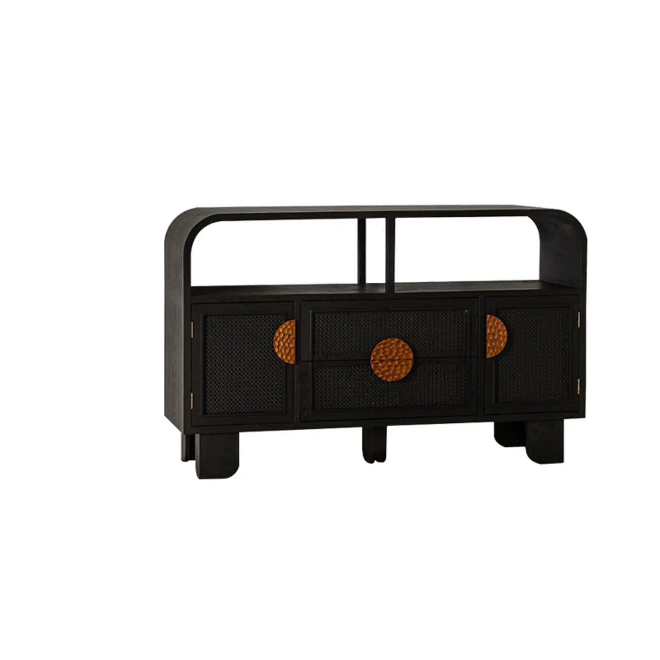 Charcoal Black Casual Storage Sideboard with Drawers
