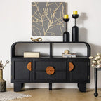 Charcoal Black Casual Storage Sideboard with Drawers