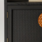 Charcoal Black Casual Storage Sideboard with Drawers