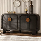 Charcoal Black Casual Storage Sideboard with Drawers