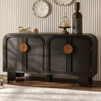Charcoal Black Casual Storage Sideboard with Drawers