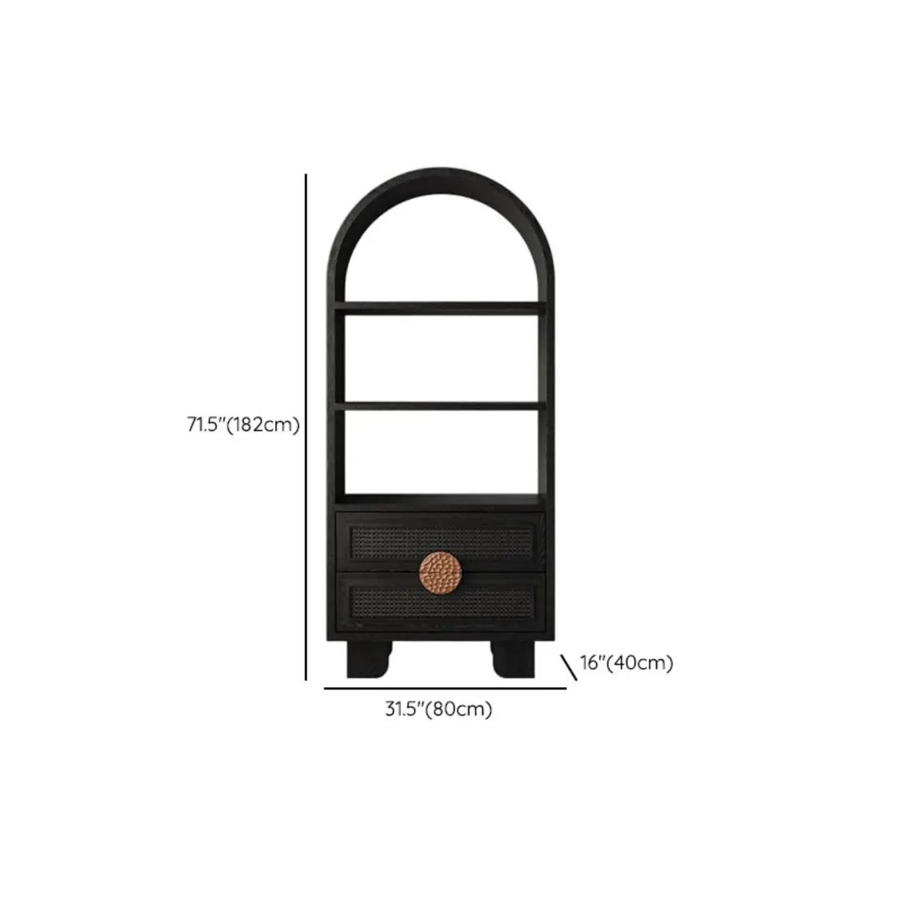 Charcoal Black Casual Storage Sideboard with Drawers