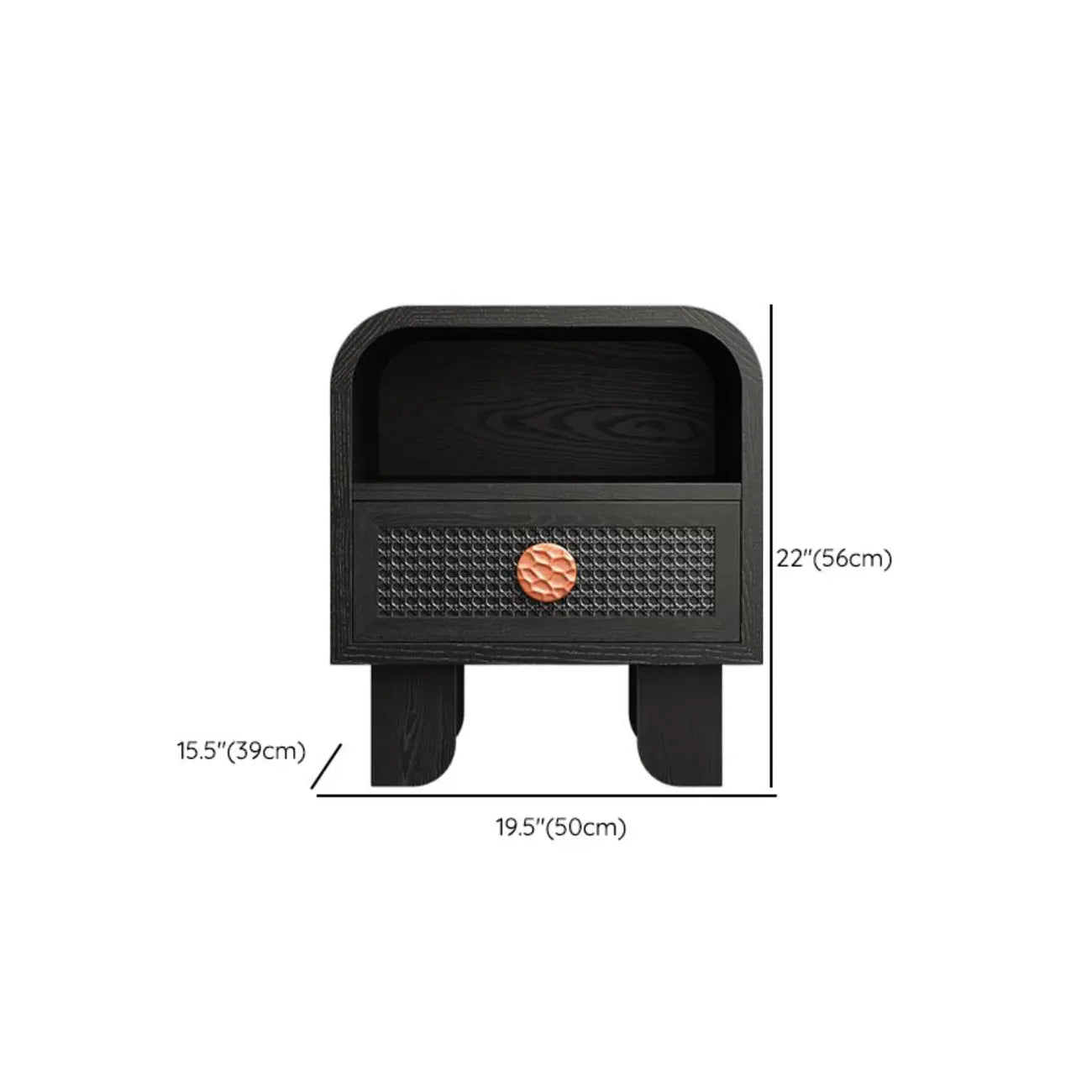 Charcoal Black Casual Storage Sideboard with Drawers