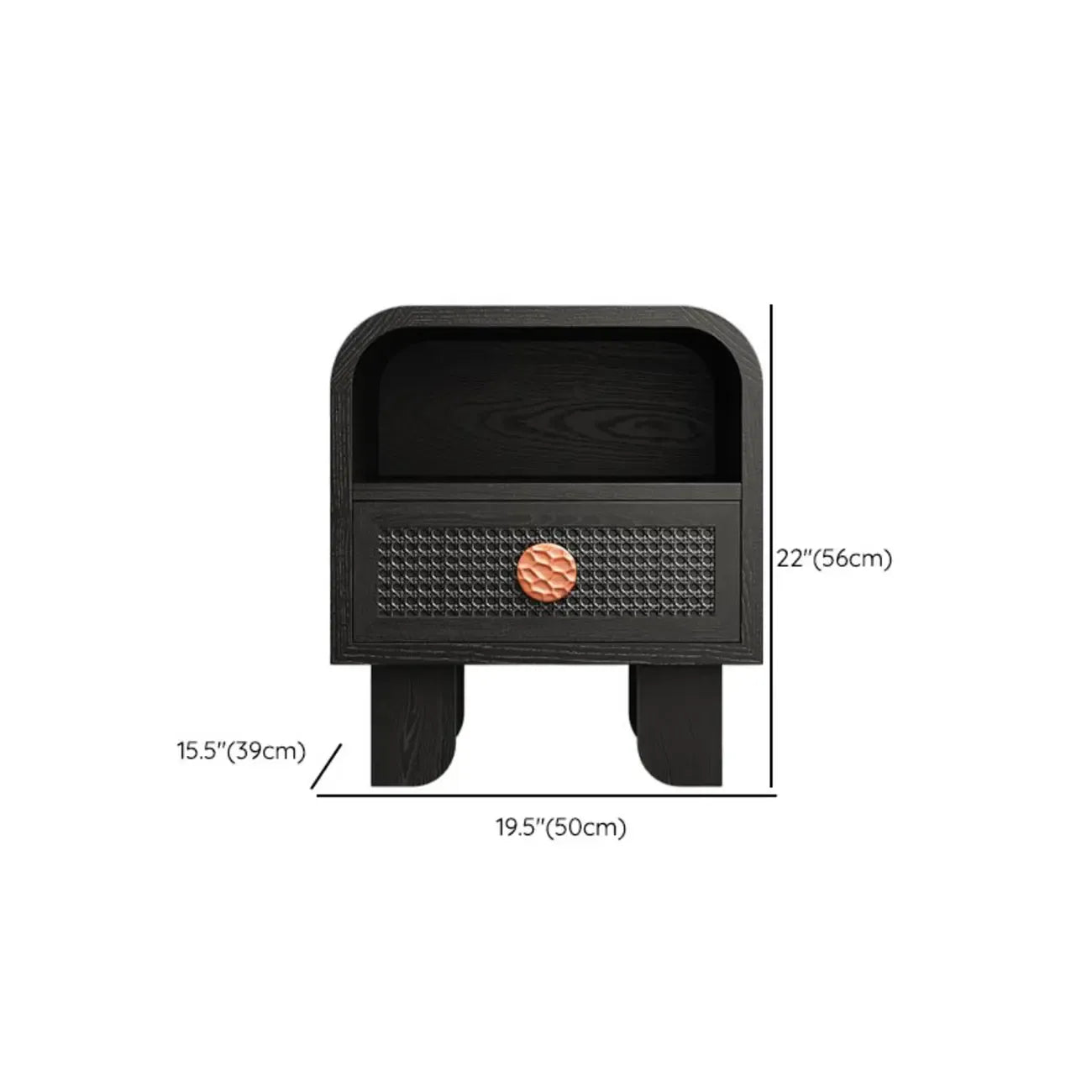 Charcoal Black Casual Storage Sideboard with Drawers