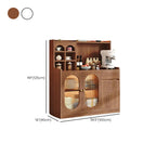 Oak Wood Open Storage Kitchen Sideboard with Cubbies