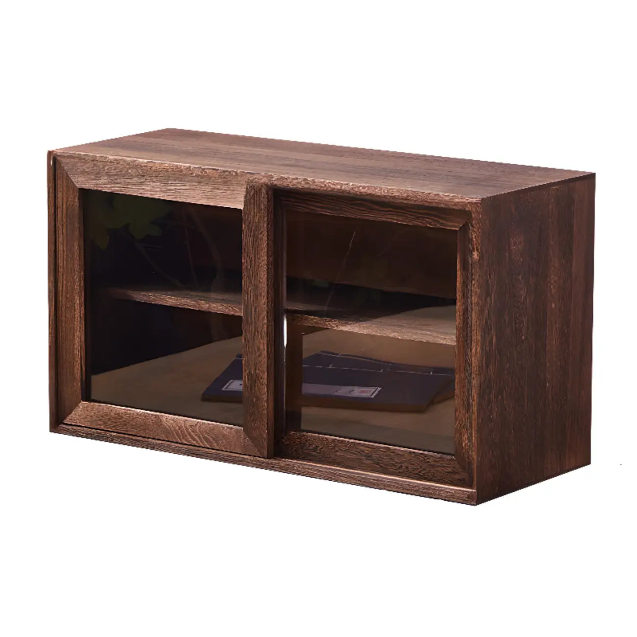 Traditional Wood Glass Door Kitchen Storage Cabinet