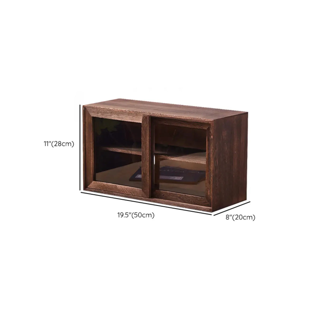 Traditional Wood Glass Door Kitchen Storage Cabinet