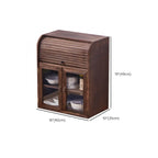 Traditional Wood Glass Door Kitchen Storage Cabinet