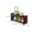 Traditional Wood Glass Door Kitchen Storage Cabinet