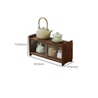 Traditional Wood Glass Door Kitchen Storage Cabinet