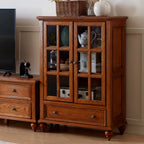 Scandinavian Wooden Floor Display Cabinet for Home Decor