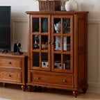 Scandinavian Wooden Floor Display Cabinet for Home Decor