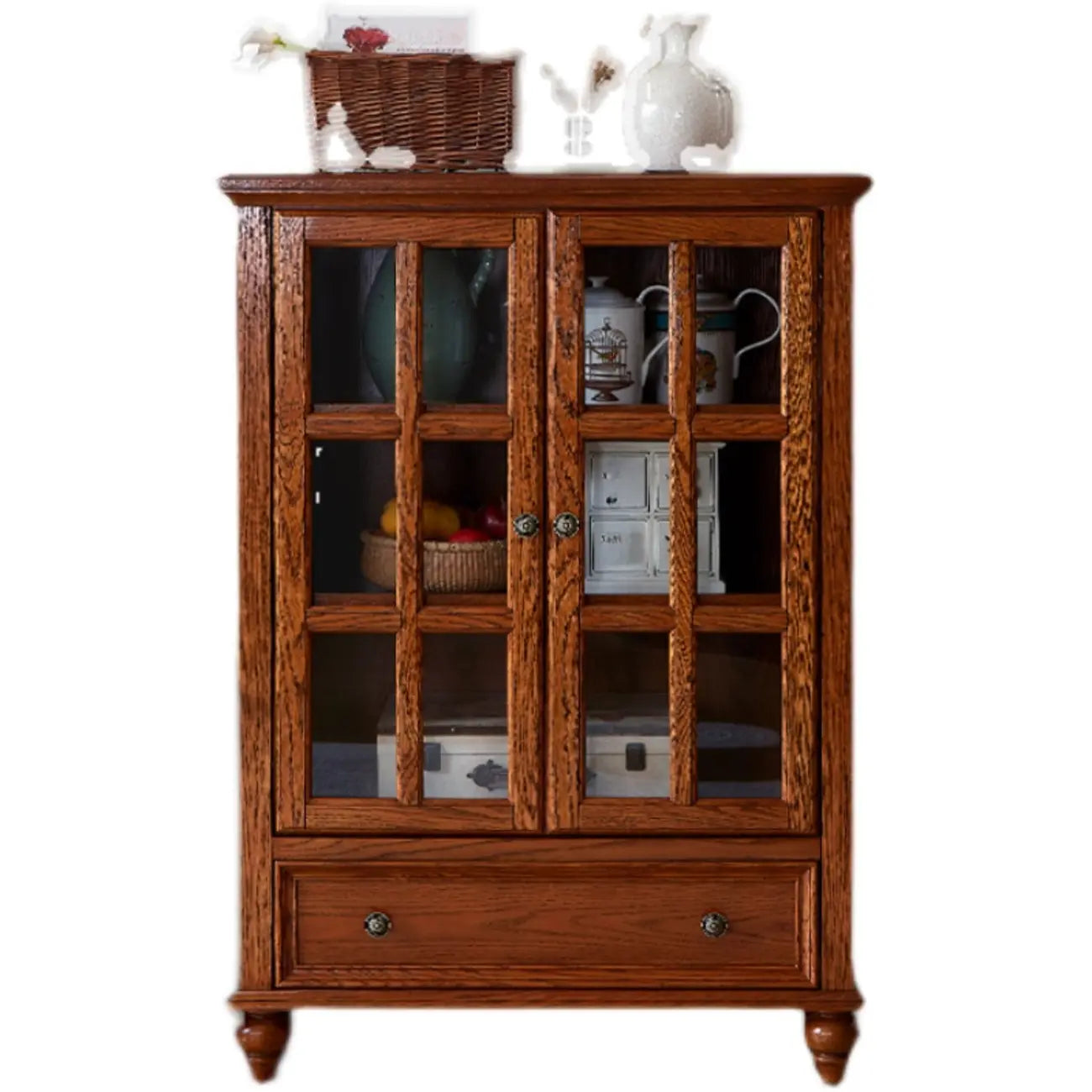 Scandinavian Wooden Floor Display Cabinet for Home Decor