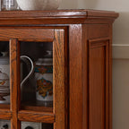 Scandinavian Wooden Floor Display Cabinet for Home Decor