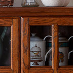 Scandinavian Wooden Floor Display Cabinet for Home Decor